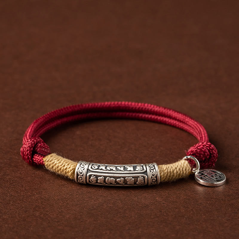 Bracelet Mantra Om Mani Padme Hum en Argent 999 ou Cuivre