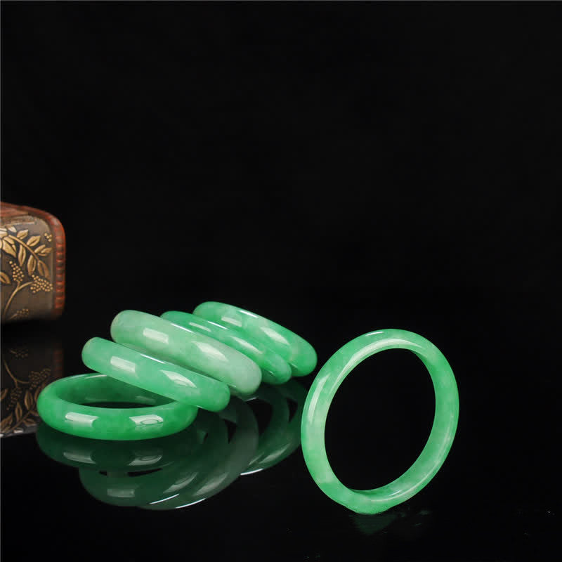 Bracelet Jonc en Jadéite Naturelle | Harmonie & Élégance Intemporelle