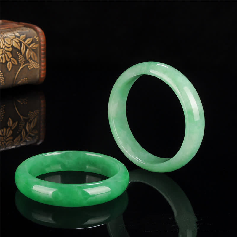 Bracelet Jonc en Jadéite Naturelle | Harmonie & Élégance Intemporelle