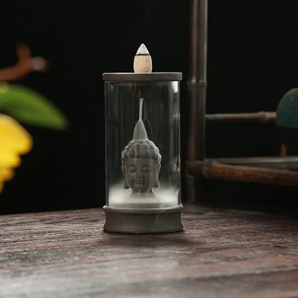 Porte-Encens Bouddhiste Cascade avec Cloche Protectrice