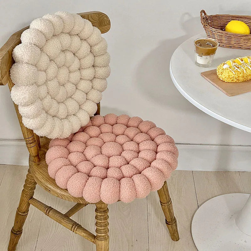 Coussin Japonais Tissé à Motifs Fleuris en Coton & Polyester – 42 × 42 cm