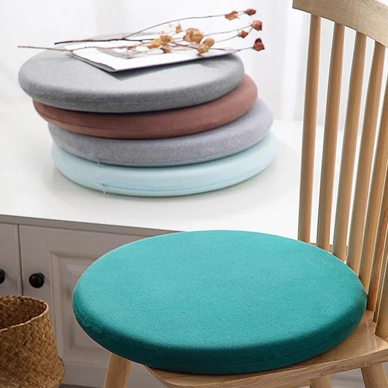 Coussin de Chaise Rond Japonais en Coton & Mousse à Mémoire de Forme – 30 / 35 cm