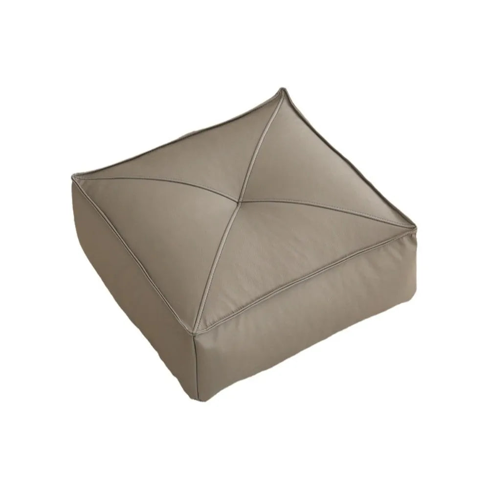 Coussin de Sol Japonais Carré en Cuir PU & Particules EPS – 40 × 40 × 15 cm