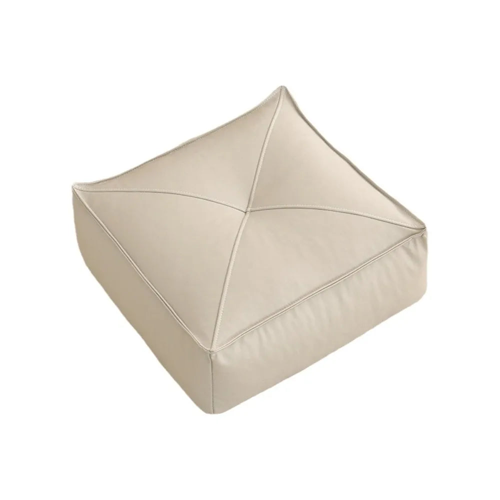 Coussin de Sol Japonais Carré en Cuir PU & Particules EPS – 40 × 40 × 15 cm