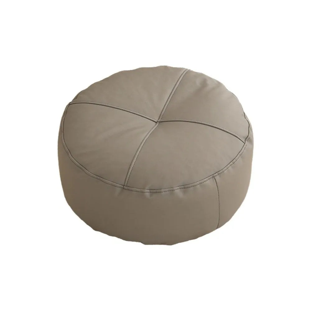 Coussin de Sol Rond Japonais en Cuir PU & Particules EPS – 40 × 15 cm