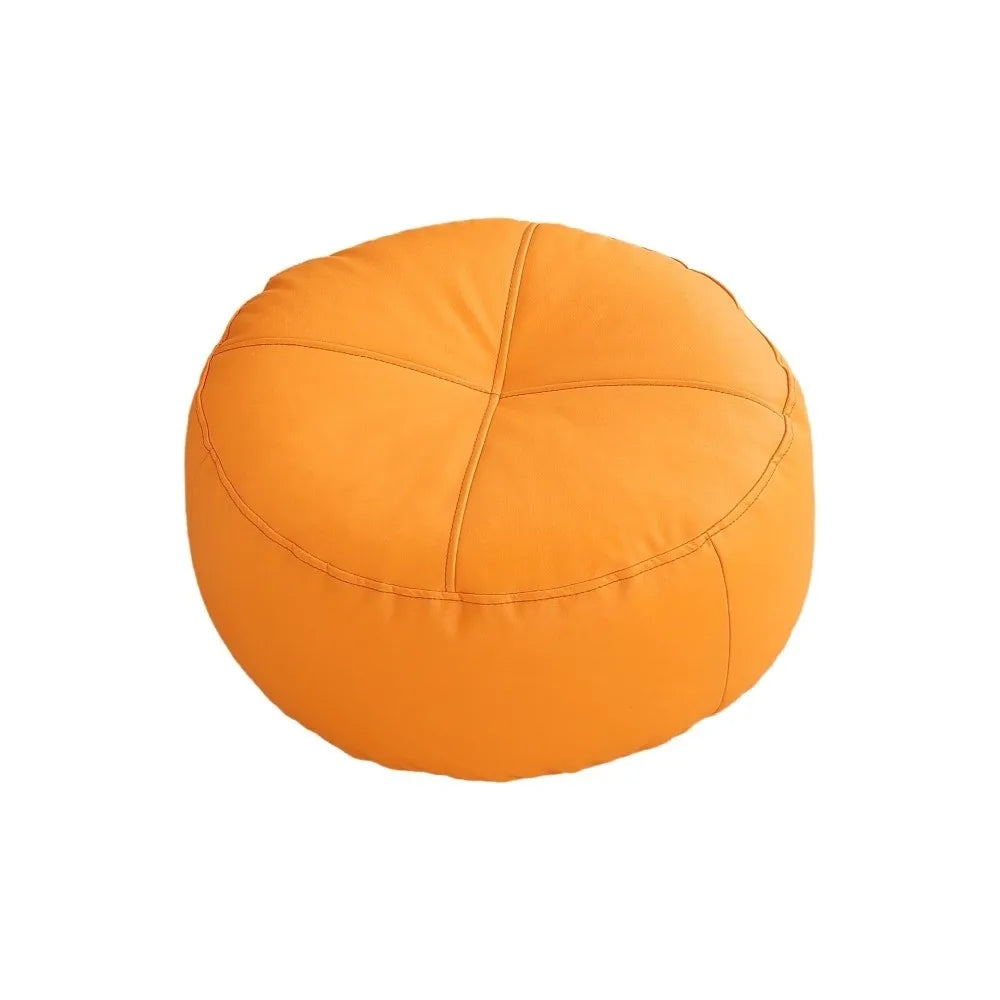 Coussin de Sol Rond Japonais en Cuir PU & Particules EPS – 40 × 15 cm
