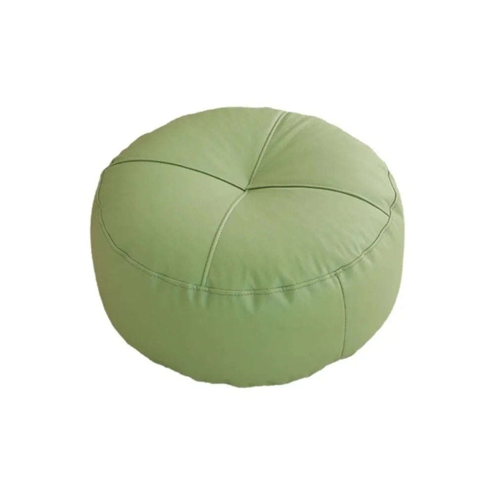 Coussin de Sol Rond Japonais en Cuir PU & Particules EPS – 40 × 15 cm