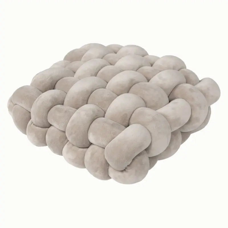 — Coussin de Sol Tressé en Coton 40 × 40 cm | Confort Douillet & Style Moderne