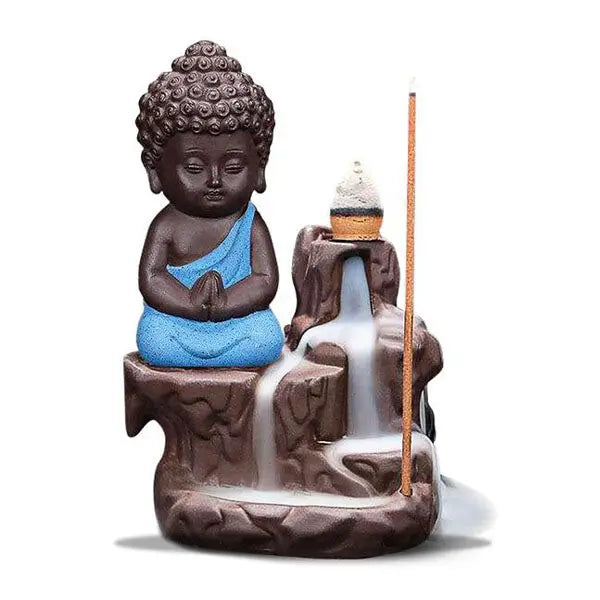 Fontaine à Encens Bouddha Méditant à Refoulement