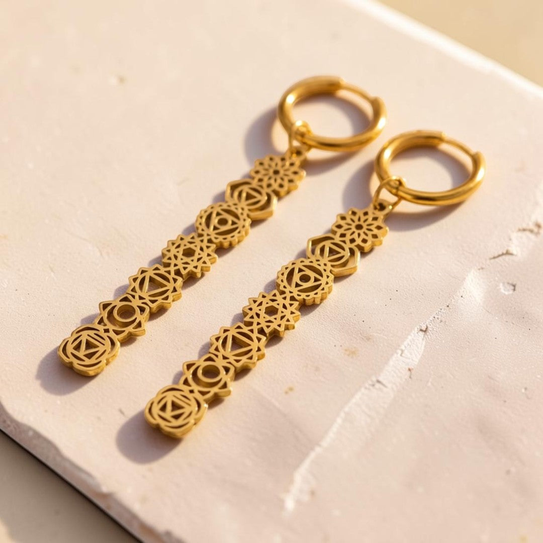 Boucles d'oreilles Symboles des 7 Chakras