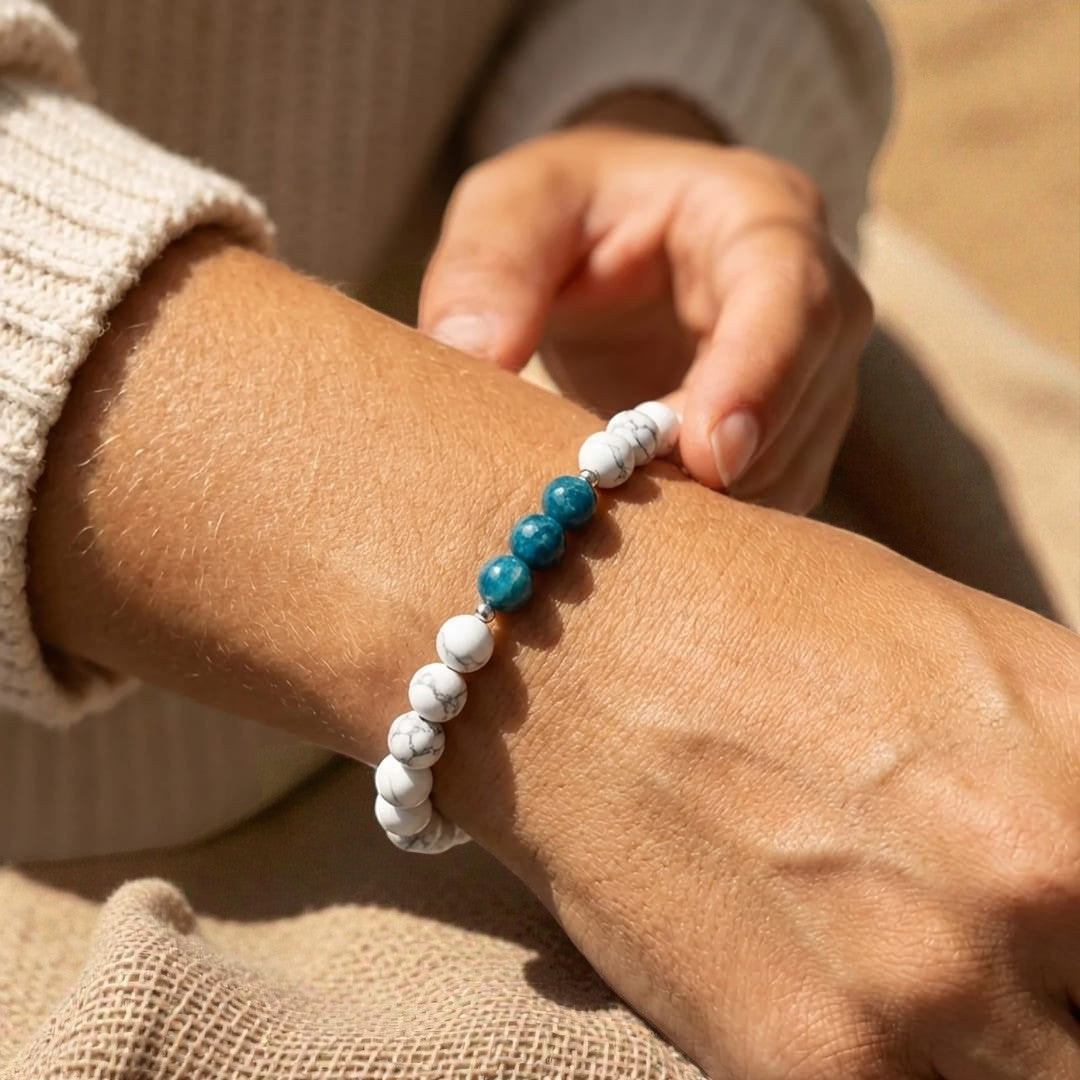 Bracelet Amincissement en Apatite & Howlite