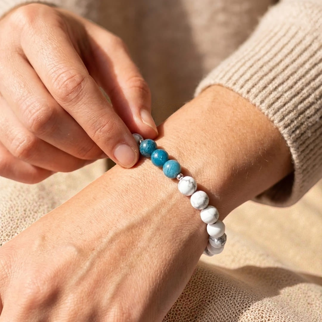 Bracelet Amincissement en Apatite & Howlite
