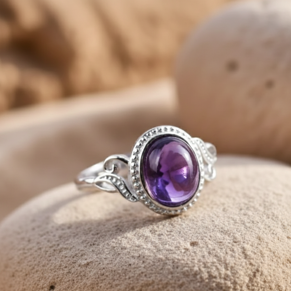 Bague Améthyste “Harmonie Purificatrice” – Bague ajustable
