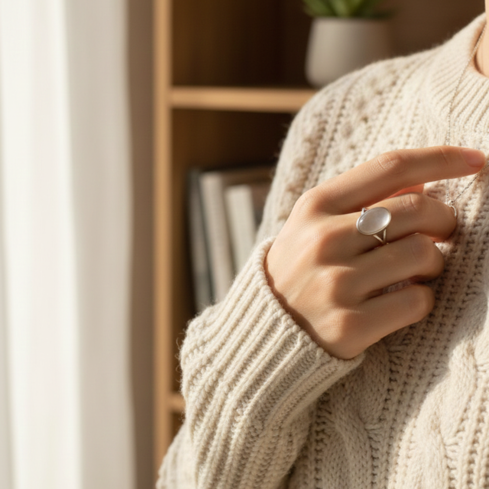 Bague “Lumière Pure” en Cristal Clair – Clarté Intérieure & Élégance Essentielle