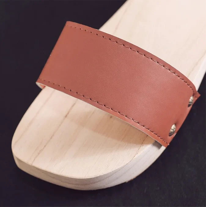 Geta Japonais Traditionnels en Bois & Caoutchouc