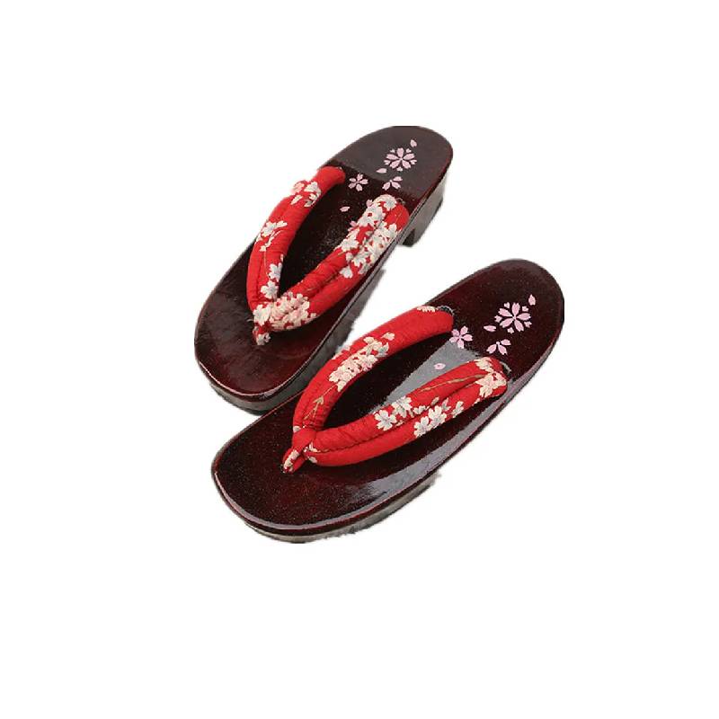 Geta Japonaise Moderne en Bois & Tissu