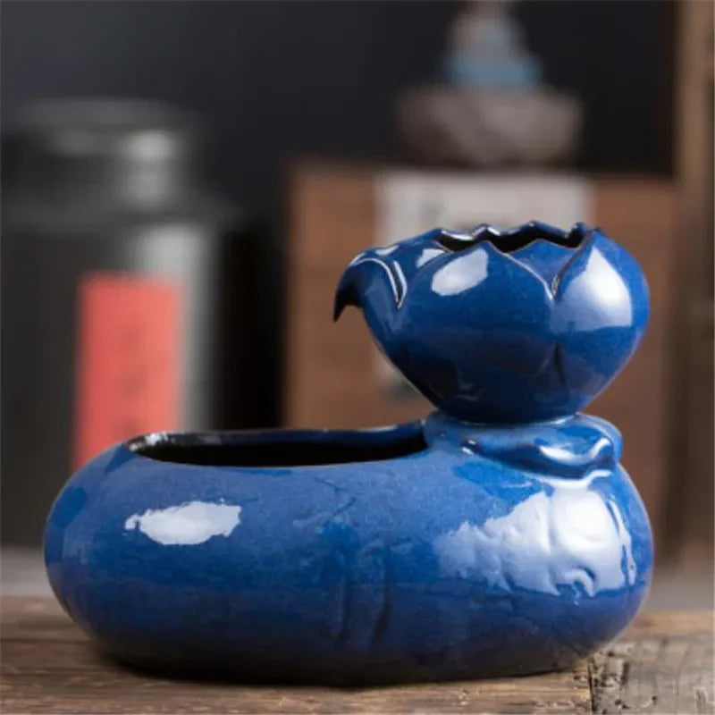 Fontaine Japonaise Nippone en Céramique & Argile Violette