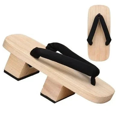 Geta Sandales Japonaises en Bois & Tissu