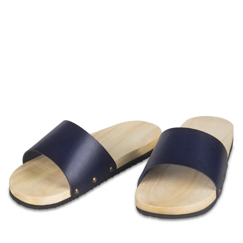 Sabot Geta Moderne en Bois & Cuir PU