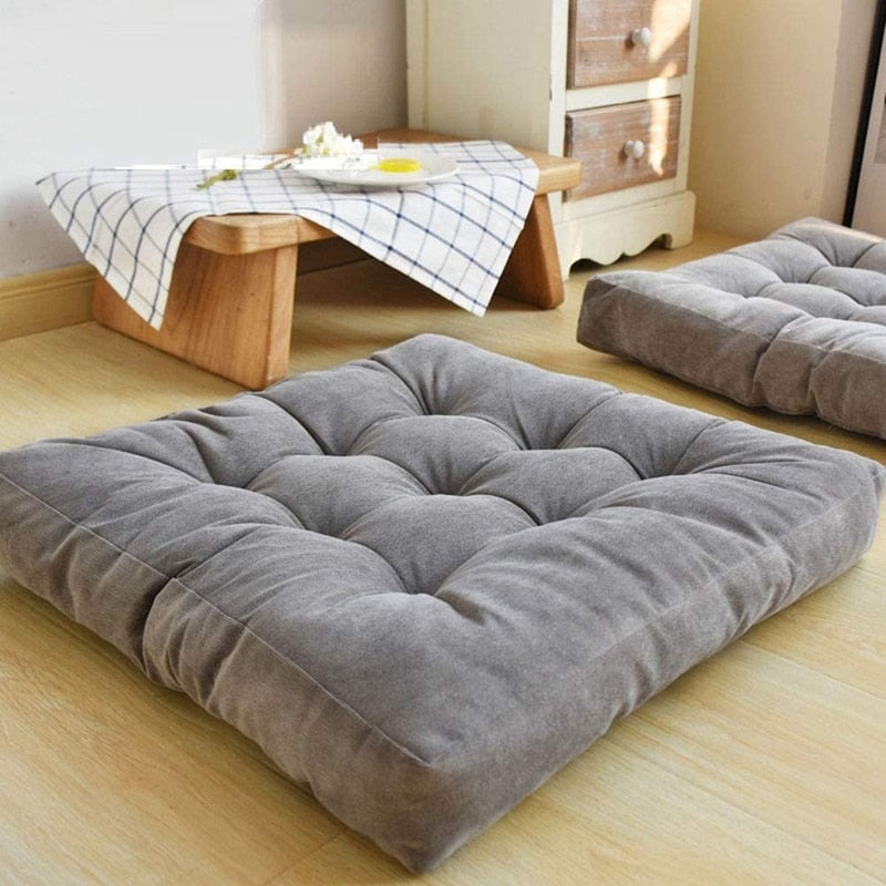 — Zabuton Coussin Japonais 55 × 55 cm | Assise Traditionnelle & Ambiance Zen