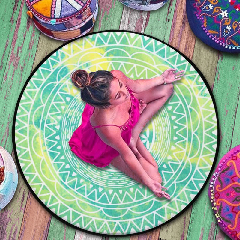 Tapis de Méditation Rond Mandalas – Ambiance Zen & Sérénité