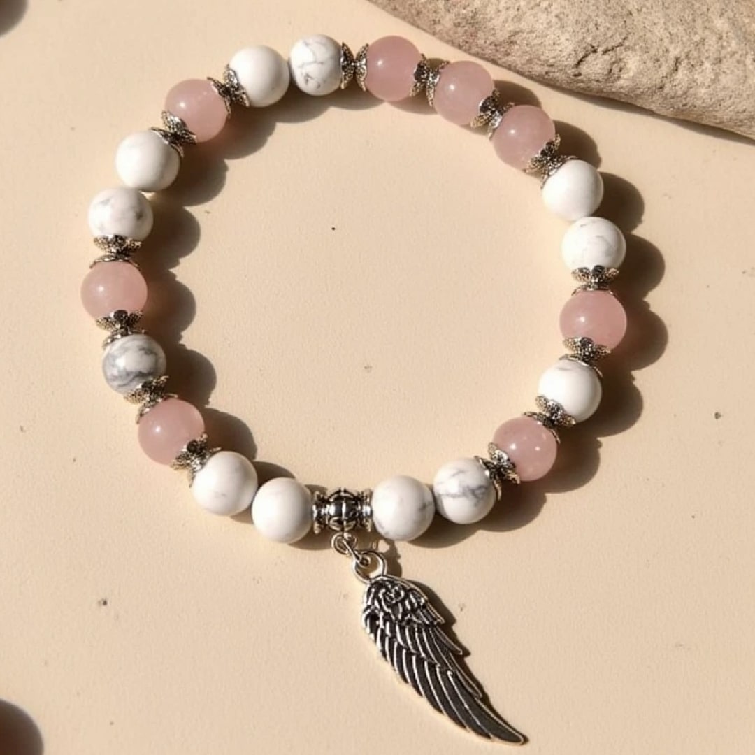 Bracelet Aile d'Ange en Pierres Naturelles