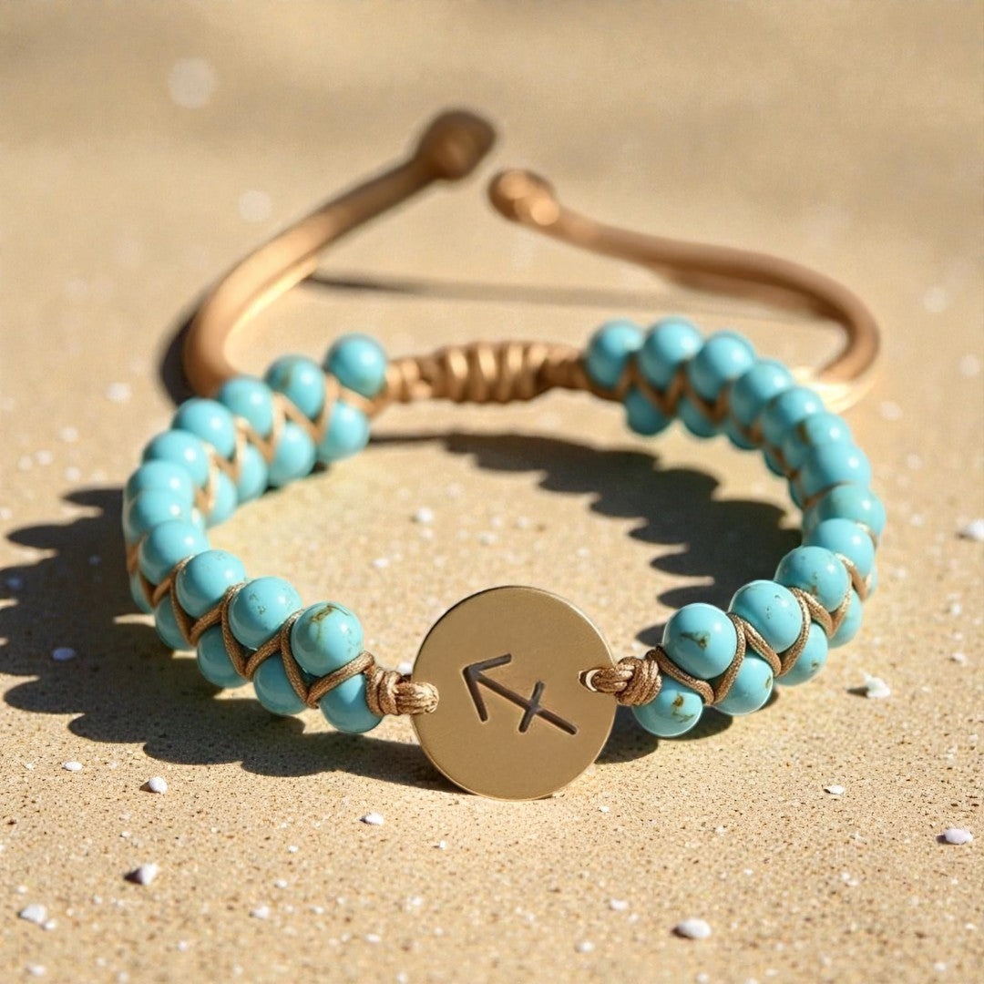 Bracelet Tressé 12 Constellations en Pierres Naturelles