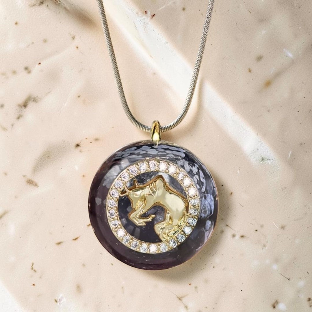 Pendentif Orgonite Signe Astrologique en Pierre Naturelle