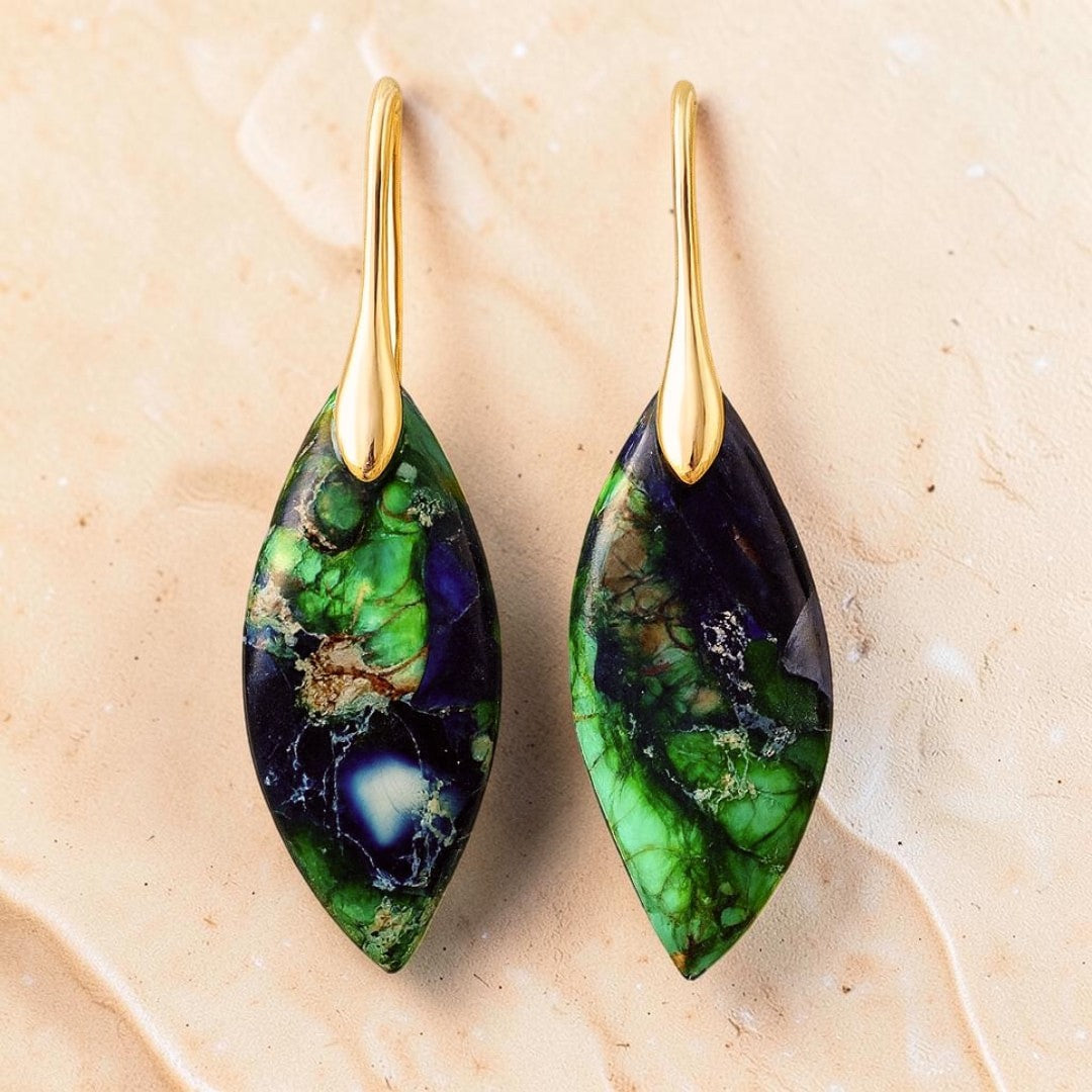 Boucles d'Oreilles Rhéa en Jaspe