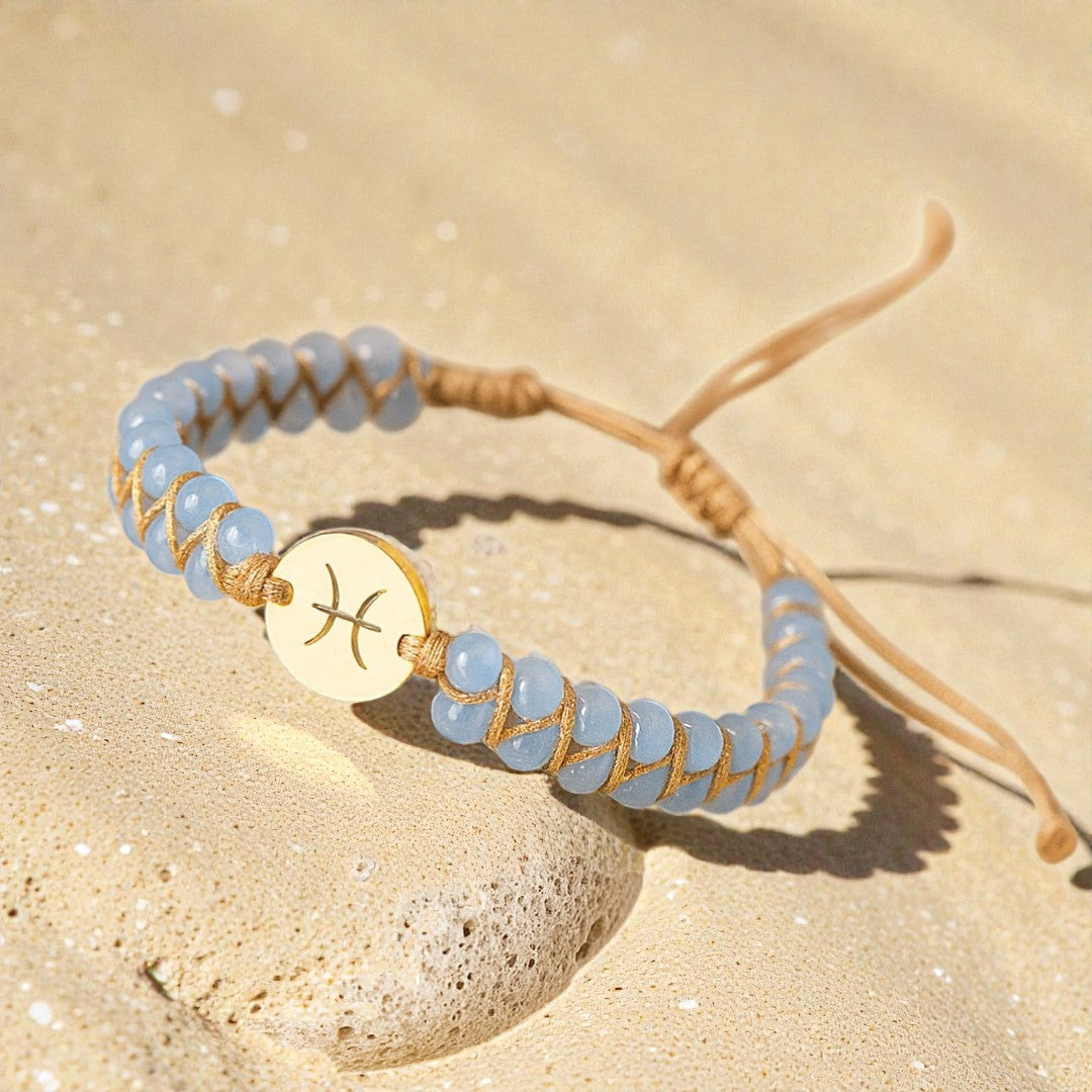 Bracelet Tressé 12 Constellations en Pierres Naturelles
