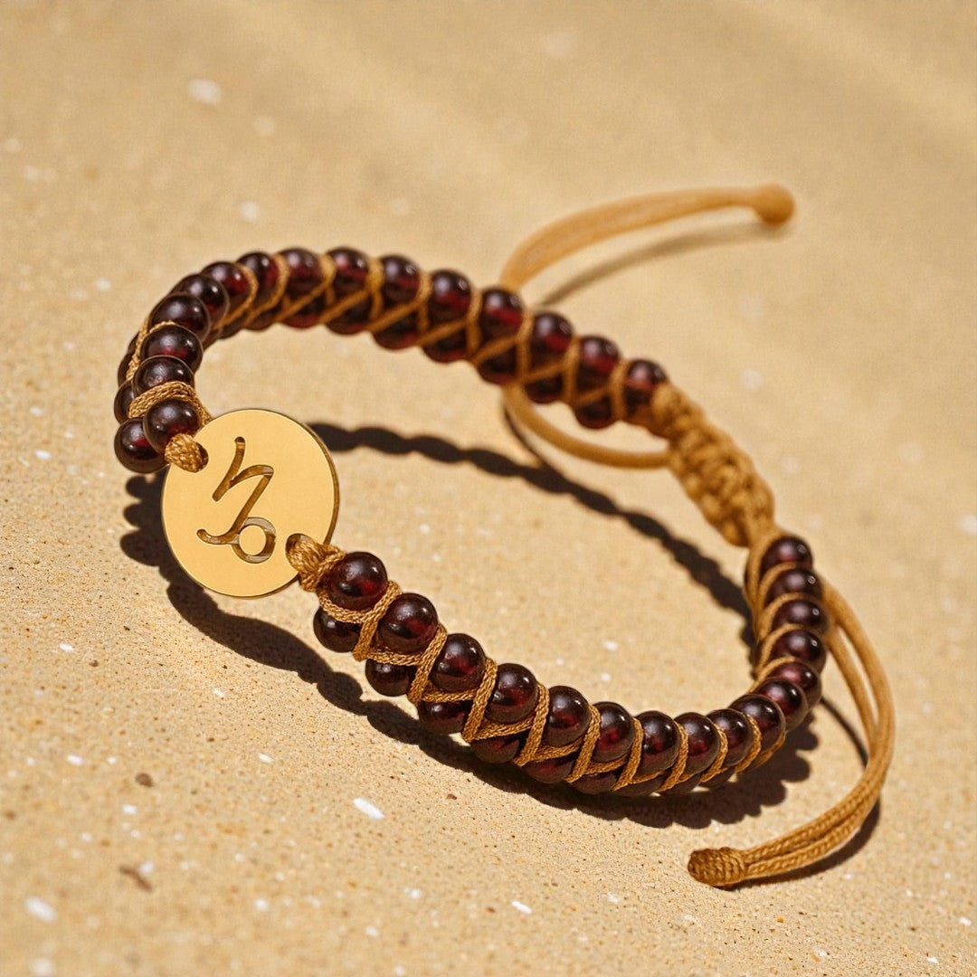Bracelet Tressé 12 Constellations en Pierres Naturelles