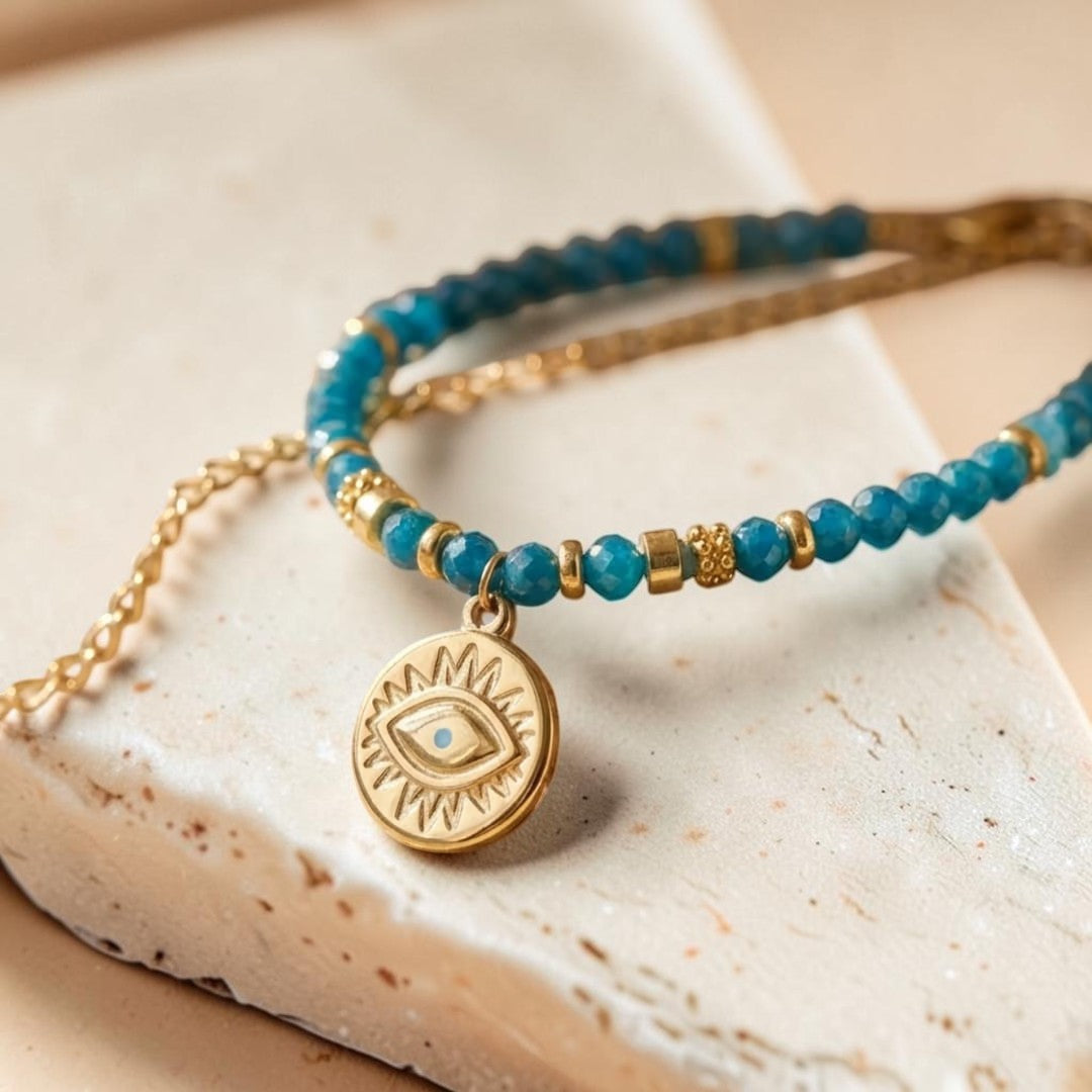 Collier Esprit Libre en Apatite