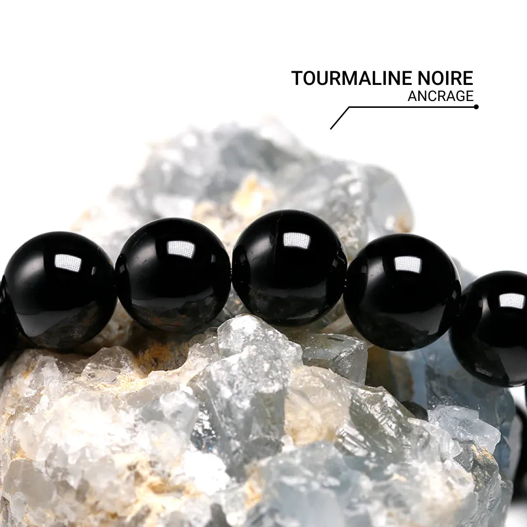 Bracelet Ancrage en Tourmaline Noire