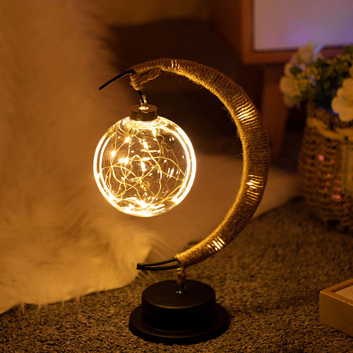 Lampe de Table Sans Fil “Enchantée Illumine™” – Éclairage Ambiance Cozy & Déco Maison