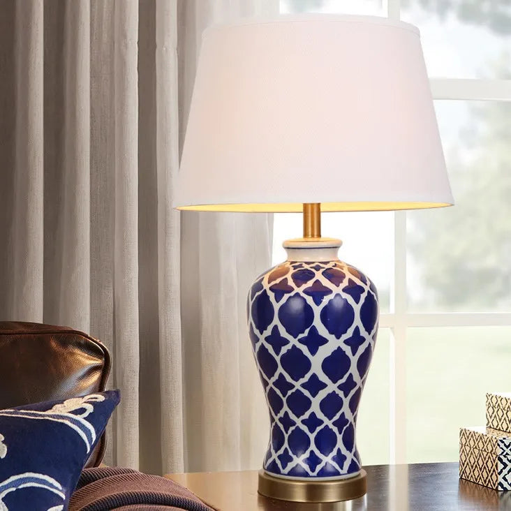 Lampe Japonaise Bleue Rétro