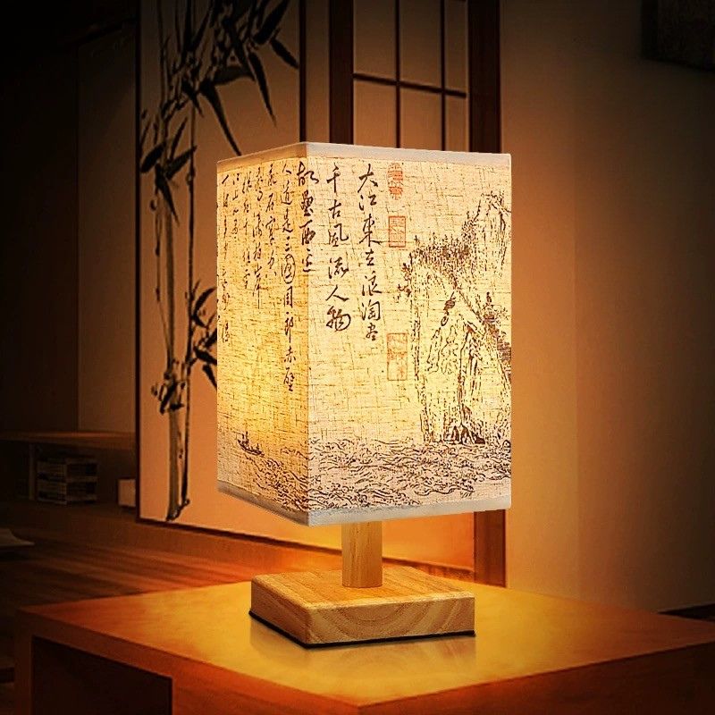Lampe de Bureau Calligraphie Chinoise – Lumière Zen & Ambiance Poétique