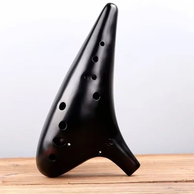 Ocarina Grave en Céramique – Instrument à Vent, 12 Trous, Tonalité Do