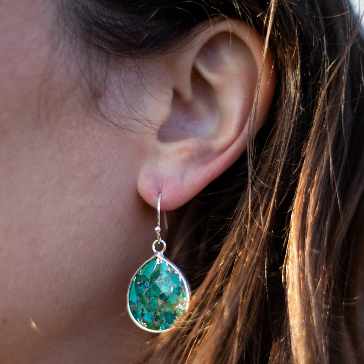 Boucles d'Oreilles en Turquoise