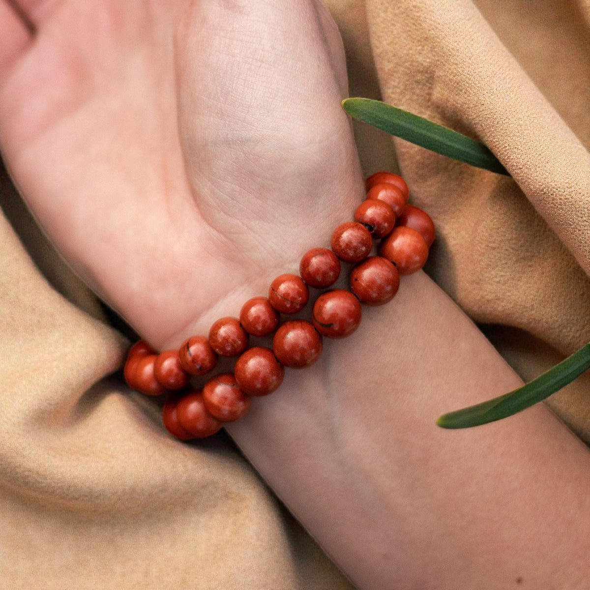 Bracelet Énergie Vitale en Jaspe Rouge