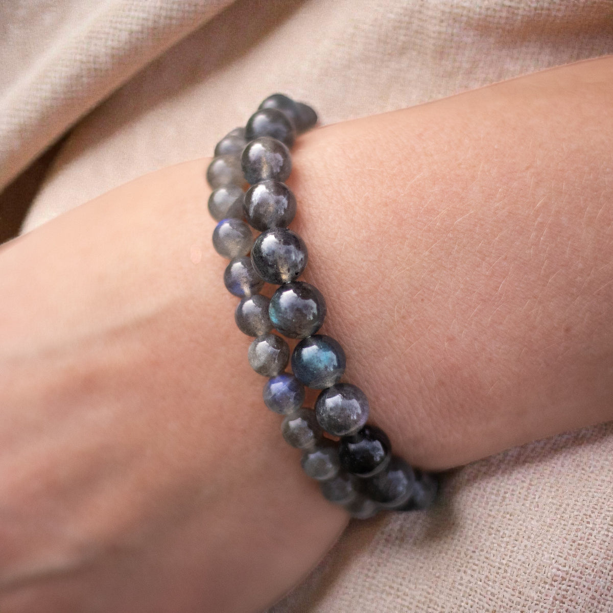 Bracelet Bouclier de Protection en Labradorite