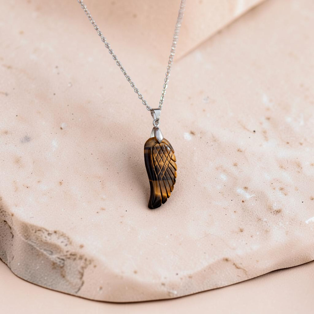 Pendentif Aile d'Ange en Pierre Naturelle