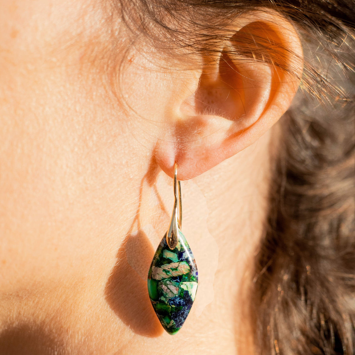 Boucles d'Oreilles Rhéa en Jaspe
