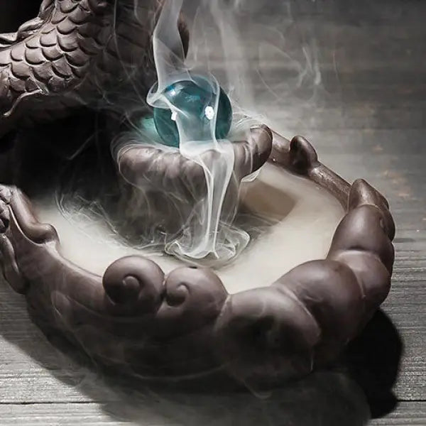Porte-Encens Dragon à Refoulement en Céramique 4