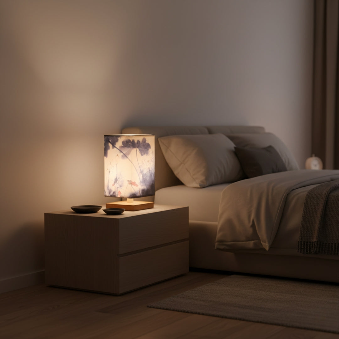 Lampe de Chevet Japonaise Scandinave – Éclairage Doux & Ambiance Zen pour Chambre et Salon
