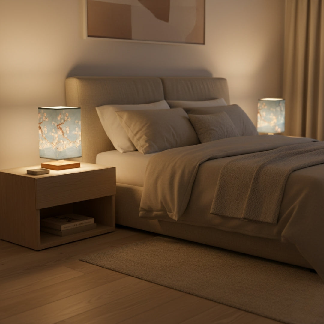 Lampe de Chevet Japonaise Scandinave – Éclairage Doux & Ambiance Zen pour Chambre et Salon