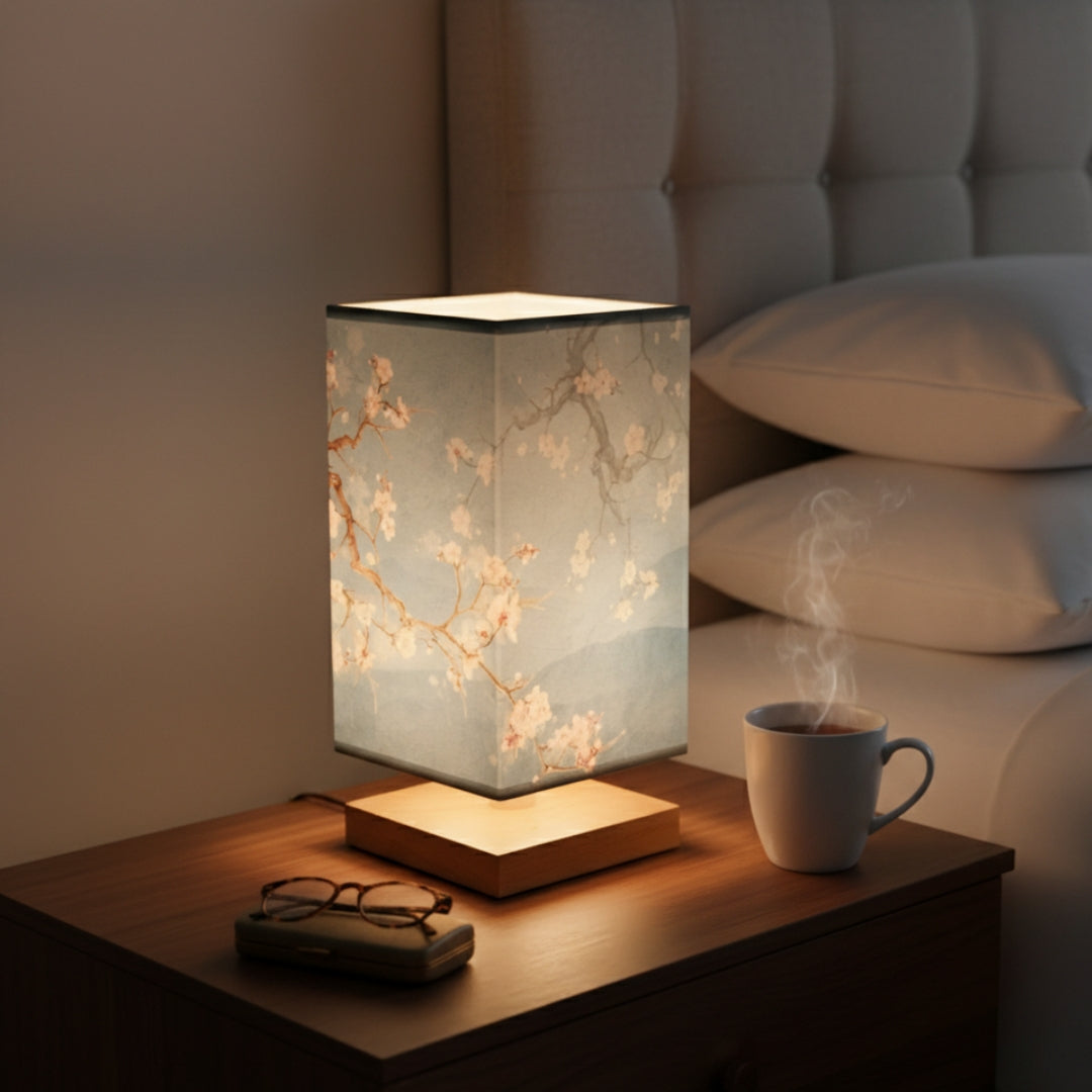 Lampe de Chevet Japonaise Scandinave – Éclairage Doux & Ambiance Zen pour Chambre et Salon