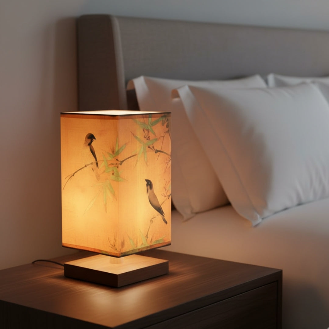 Lampe de Chevet Japonaise Scandinave – Éclairage Doux & Ambiance Zen pour Chambre et Salon