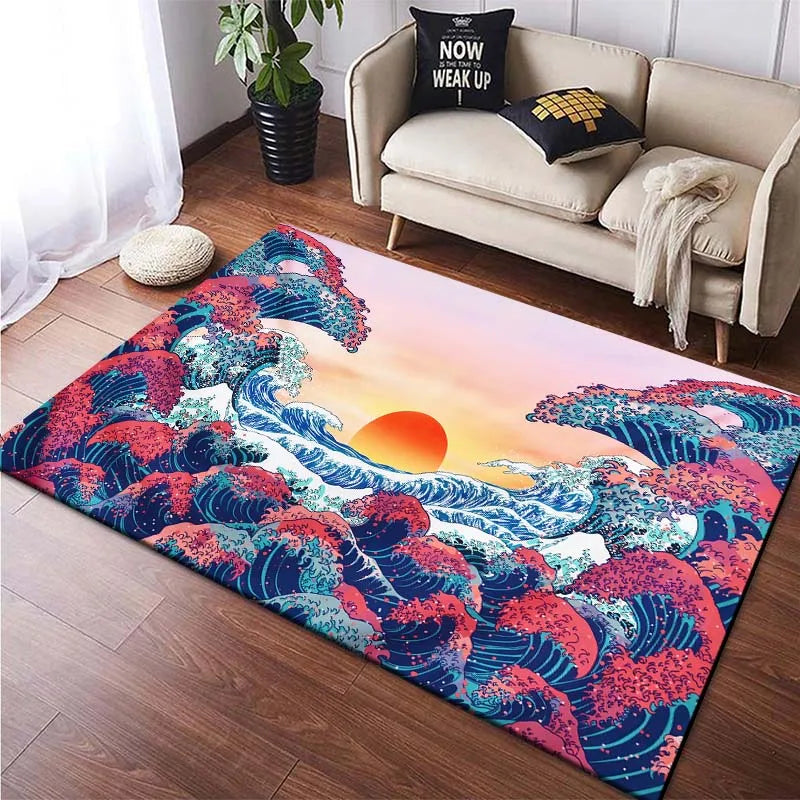Tapis de Salon Style Japonais Épuré