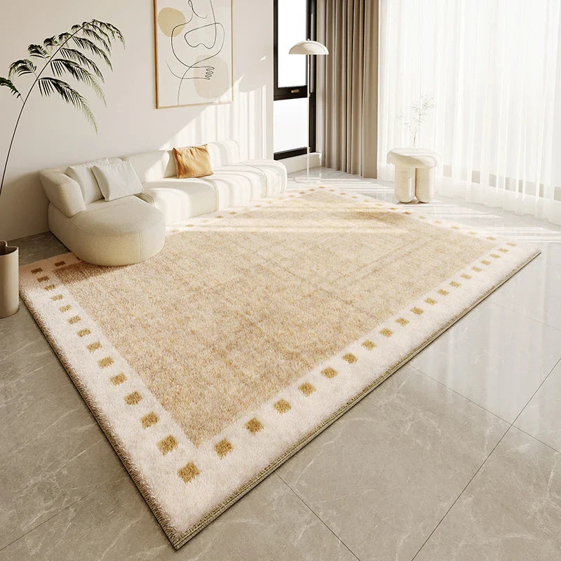 Tapis Japonais Wabi Sabi Crème en Peluche Douce