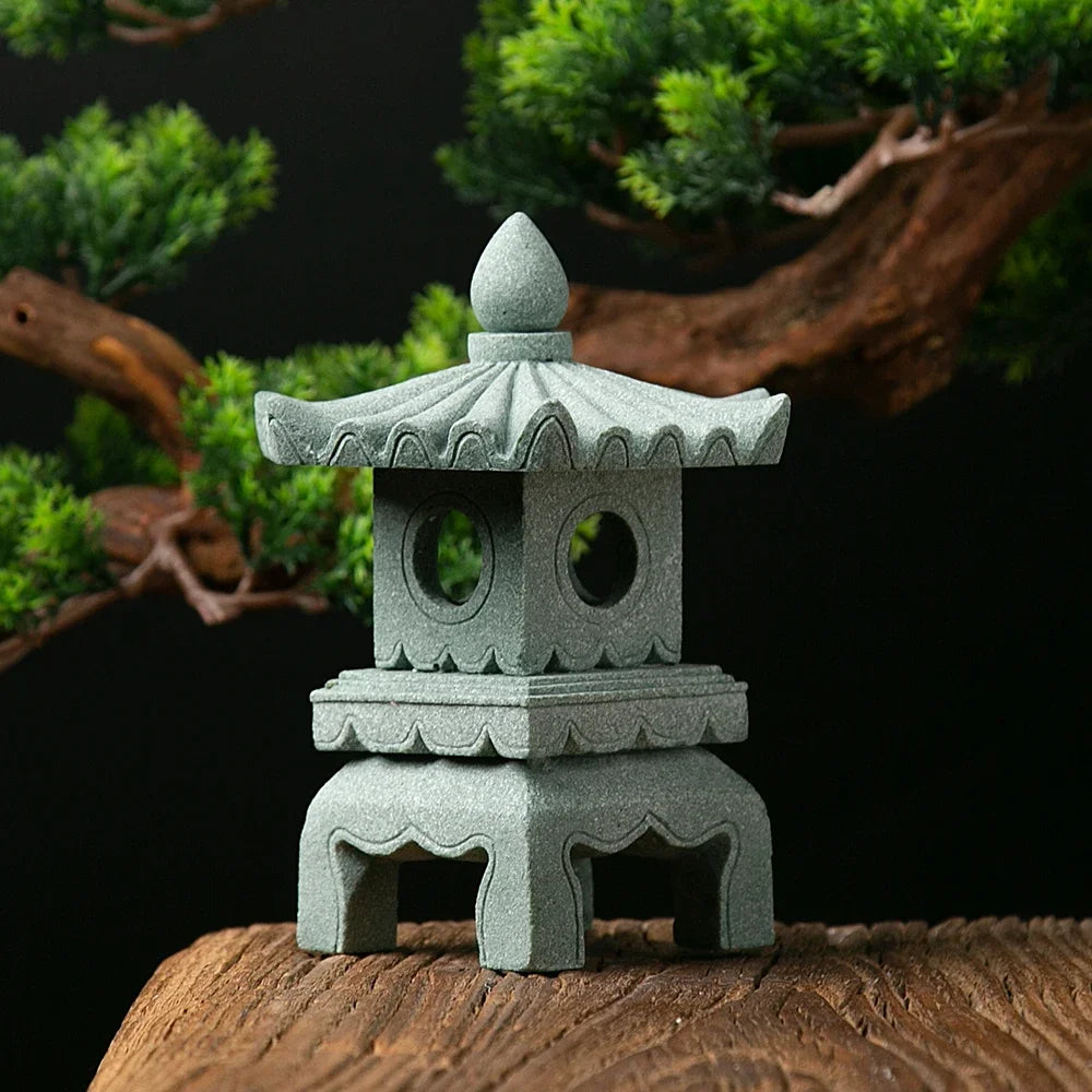 Statue Japonaise Lanterne en Pierre de Wildoda Décoration Zen Jardin